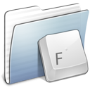 Graphite Stripped Folder Fonts Icon 128x128 png